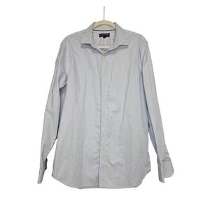 Banana Republic Shirt Mens Large L Blue Plaid Button Down Long Sleeve Non Iron